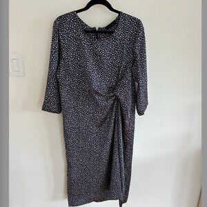 Hatch Maternity Silk Shift Dress with Side Gathering - Size 3 (10-12, L)